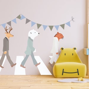 Calcomanía de pared decoración de pared extraíble calcomanía de pared de animales para habitación de niños pegatina de pared para vinilo de calcomanía de pared de guardería