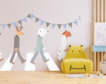 Wall decal removable wall decor animal wall decal for kids room wall sticker for nursery wall decal vinyl