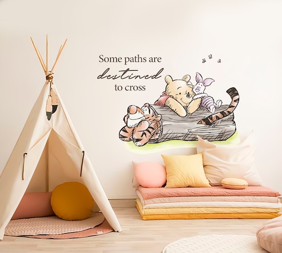 Autocollant Mural Citation Winnie L'Ourson - Art Vinyle Amovible - Décor B89 - Marque RexburgVinyl