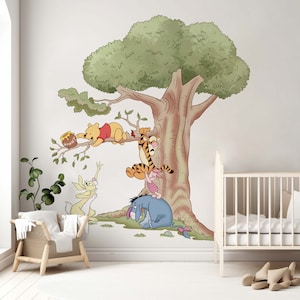 Winnie the Pooh wall decal nursery decor tigger eeyore disney wall art for kids room removable wall decor vinyl decal.