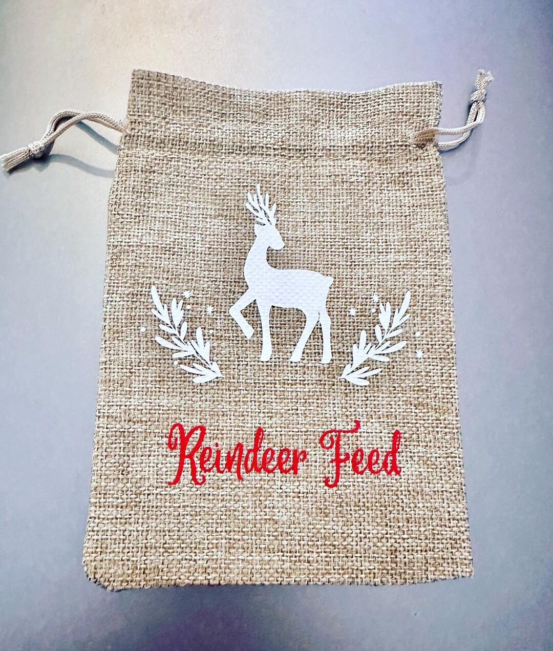 Reindeer Feed Bag With Personalized Letter Included. Christmas Eve Bag. Christmas Eve Reindeer ...