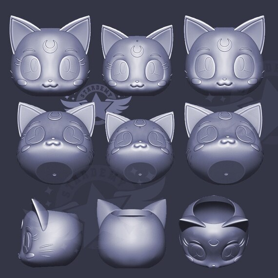 3D Sailor Moon Luna Artemis Diana Planters Stl File 3D Printer Files 3D  Print File Planter STL - Etsy