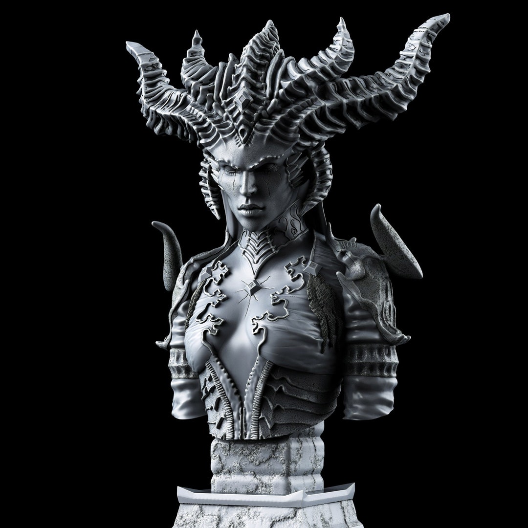 3D Lilith diablo IV Bust STL File 3D Printer Files 3D Print File STL - Etsy