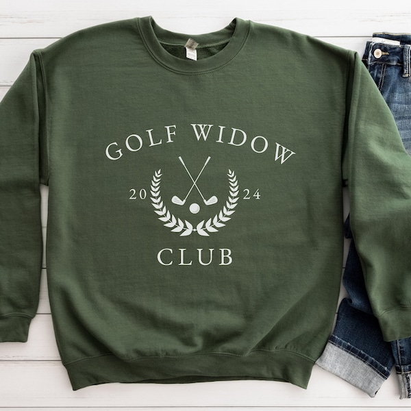 Golf Widow Sweater, Golf Bridal shower, Golf Bride Gift, Preppy Country Club, Vintage 90s Golf, Golf Wife Sweatshirt, Gift for Girl Golfer