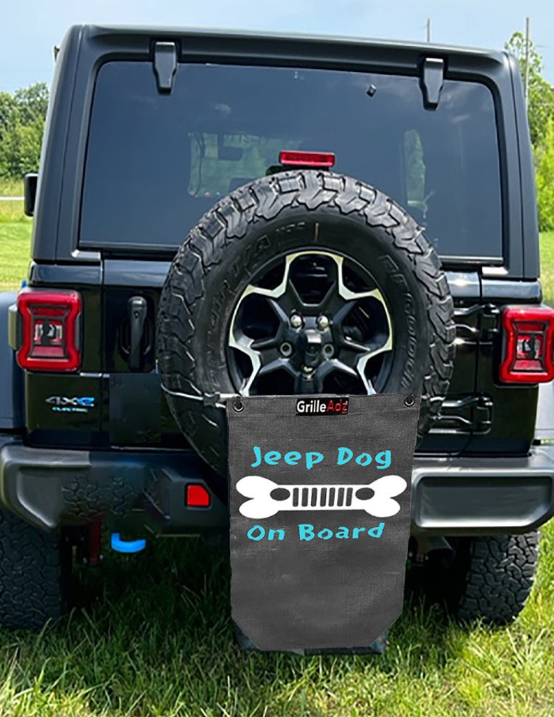 Universal Mesh Trash Bag for Jeep/utv/marine/camping Jeep Dog Edition