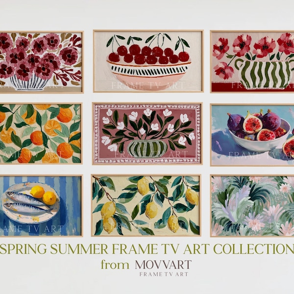 Spring Summer Frame TV Art Bundle Set of 9  (Digital Download)
