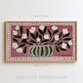 Spring Flowers Art for Samsung Frame TV, Botanical Painting Art Instant Download
