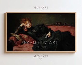 Funny Victorian Woman TV Art: Elegant Frame TV Digital Download