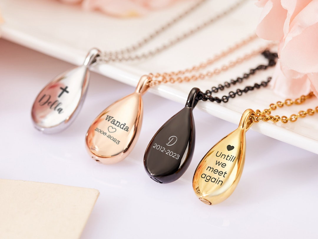 XIUDA Urn Necklace For Ashes, Stainless Steel Cremation Jewelry Memorial Pendant Keepsake For Men Dad