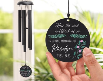 Personalized Listen to the Wind Memorial Chime,Personalized Memorial Wind Chime,In Memory of Wind Chime,Bereavement Sympathy Wind Chime Gift
