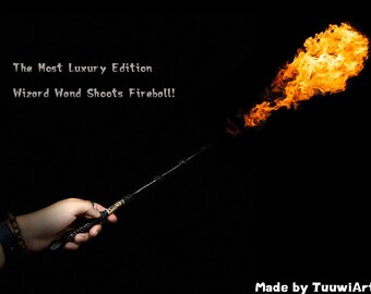 Harry Wizard Potter Fire Wand,Best Edition,6mm caliber Magic wand shoots fire,Farther&Bigger Flame,Gift For Him,cosplay, Free 3pcs paper