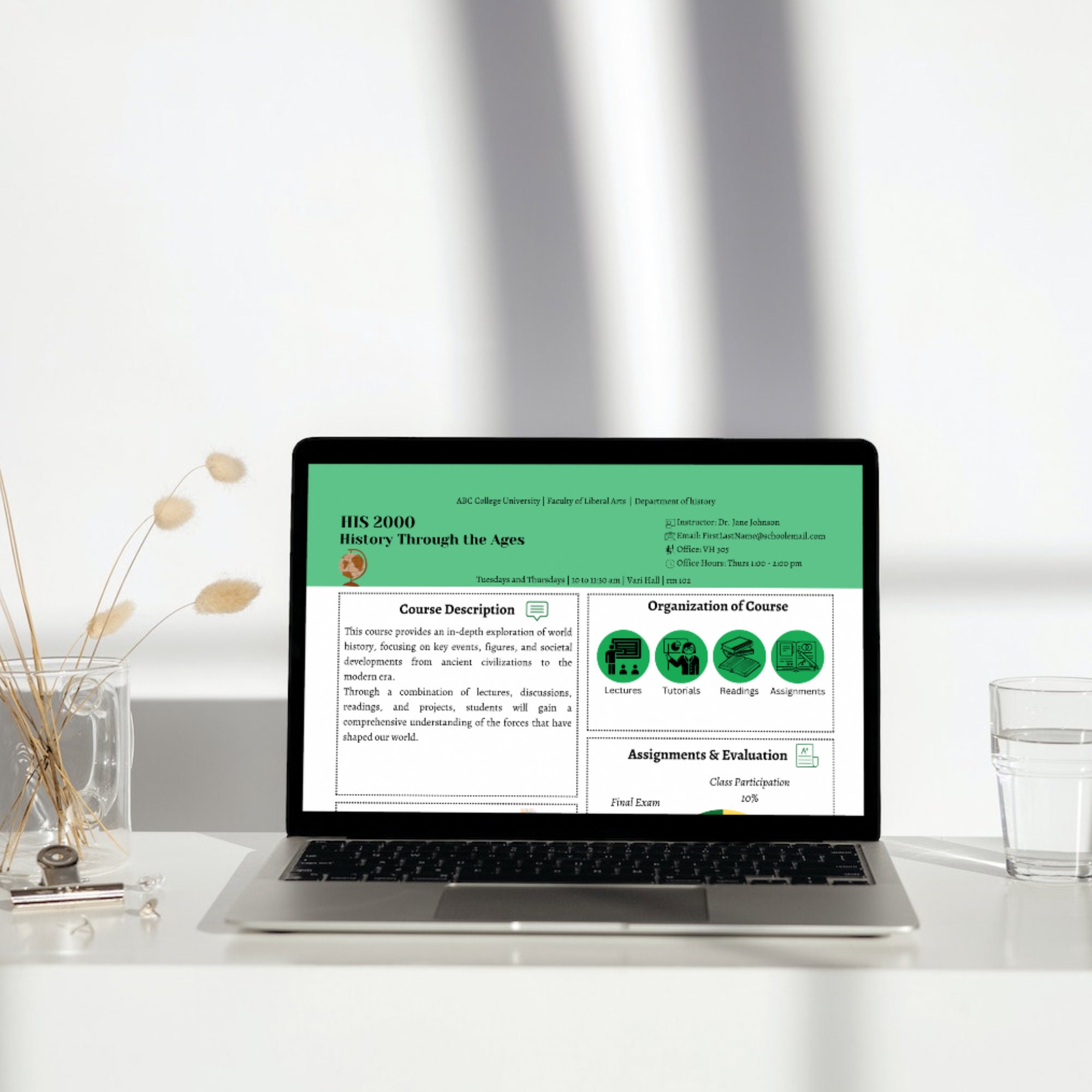 Infographic History Syllabus V2 Template | Infographic Visual Syllabus ...