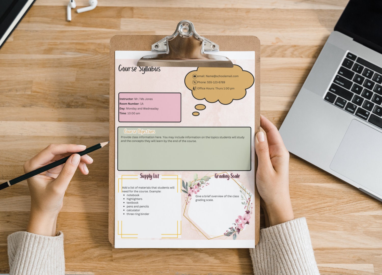 Colorful Syllabus Template Version 3 | Editable Syllabus | Colorful ...