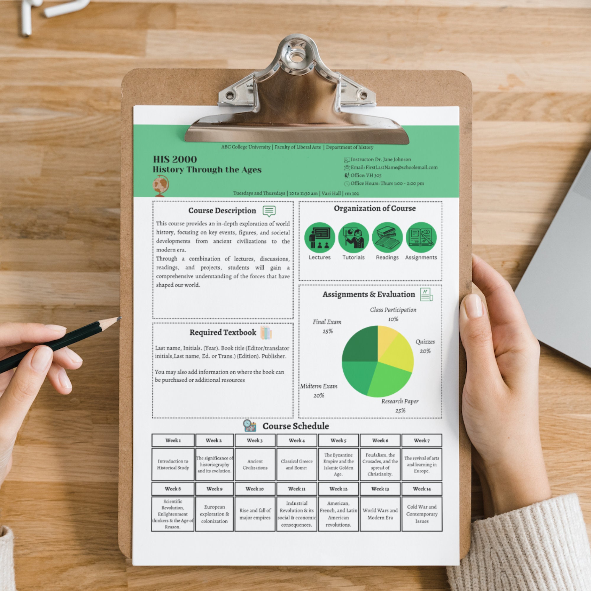 Infographic History Syllabus V2 Template Infographic Visual Syllabus