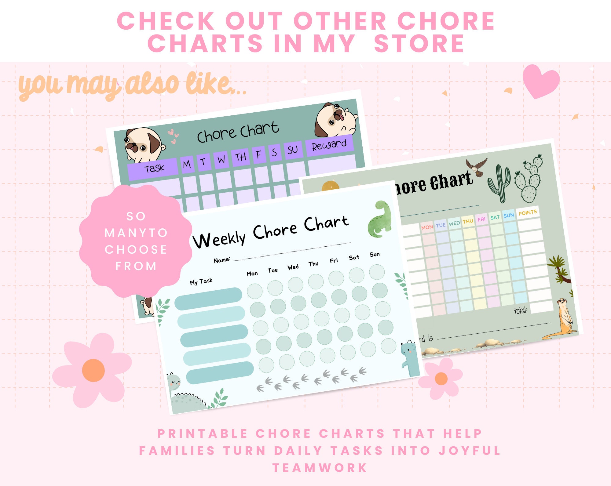 Groovy Retro Chore Chart Printable, Chore Chart for Kids Printable ...