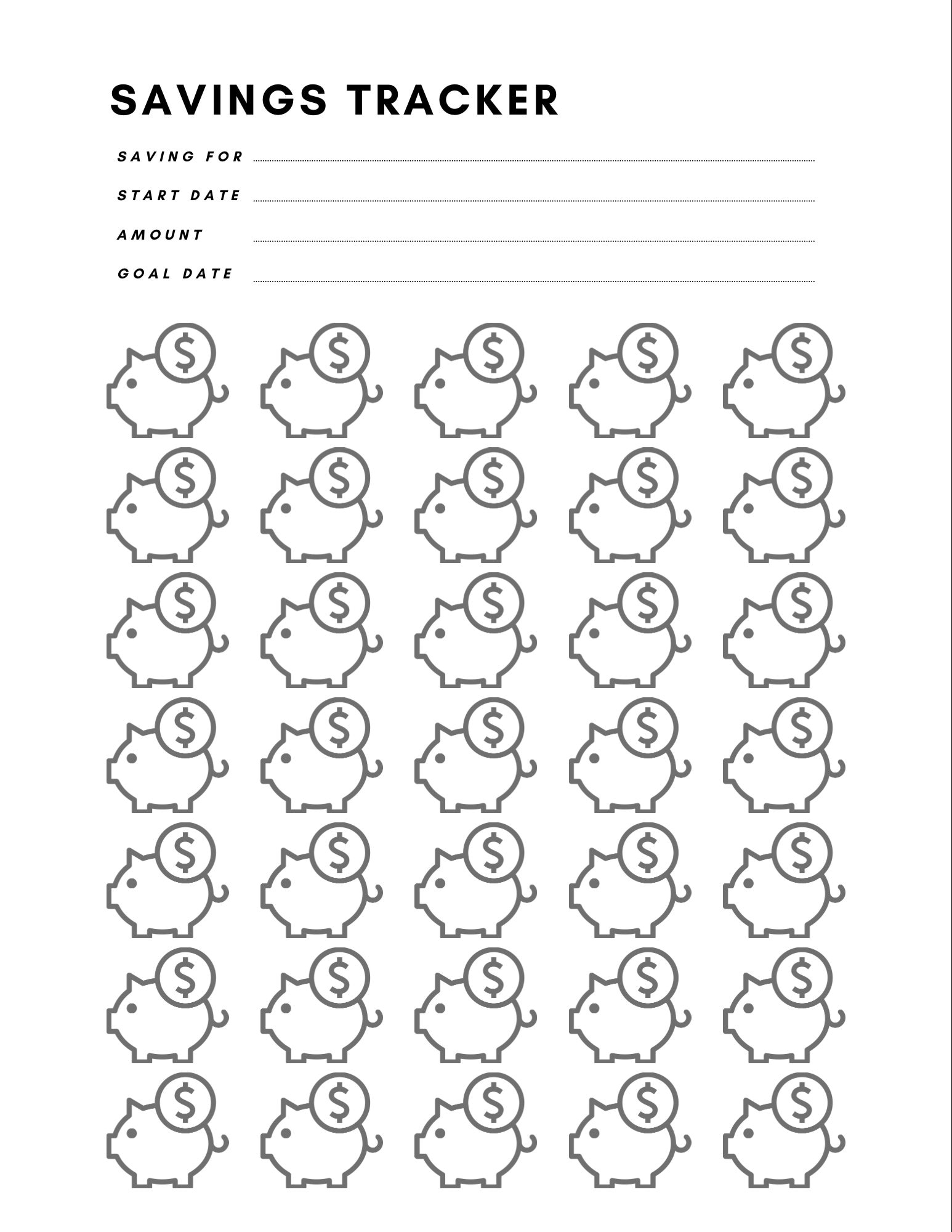 Printable Savings Tracker Bundle, Money Management, Savings Challenge