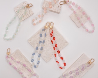 Beaded Flower Phone Charm/ Phone Strap