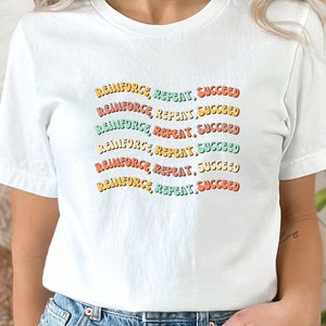 ABA Therapy Retro Shirt,  Reinforce, Repeat, Succeed, Autistic Empowerment Tee, Autism Mother, ABA therapist shirt, gift for therapist