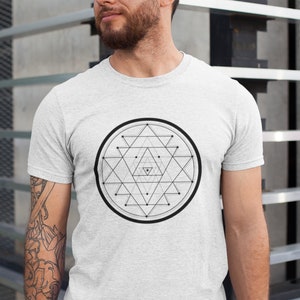Mens Sacred Geometry Shirt, Spiritual Tshirt, Mandala Shirt, Geometric Shirt, Mindful T-Shirt Design