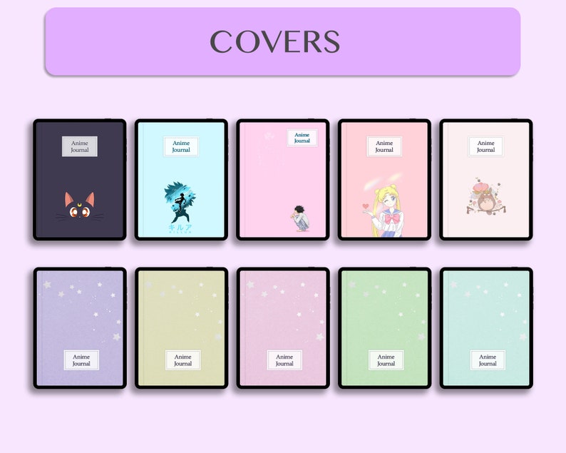 Digital Anime Journal for Goodnotes Anime Reviews Minimal Etsy