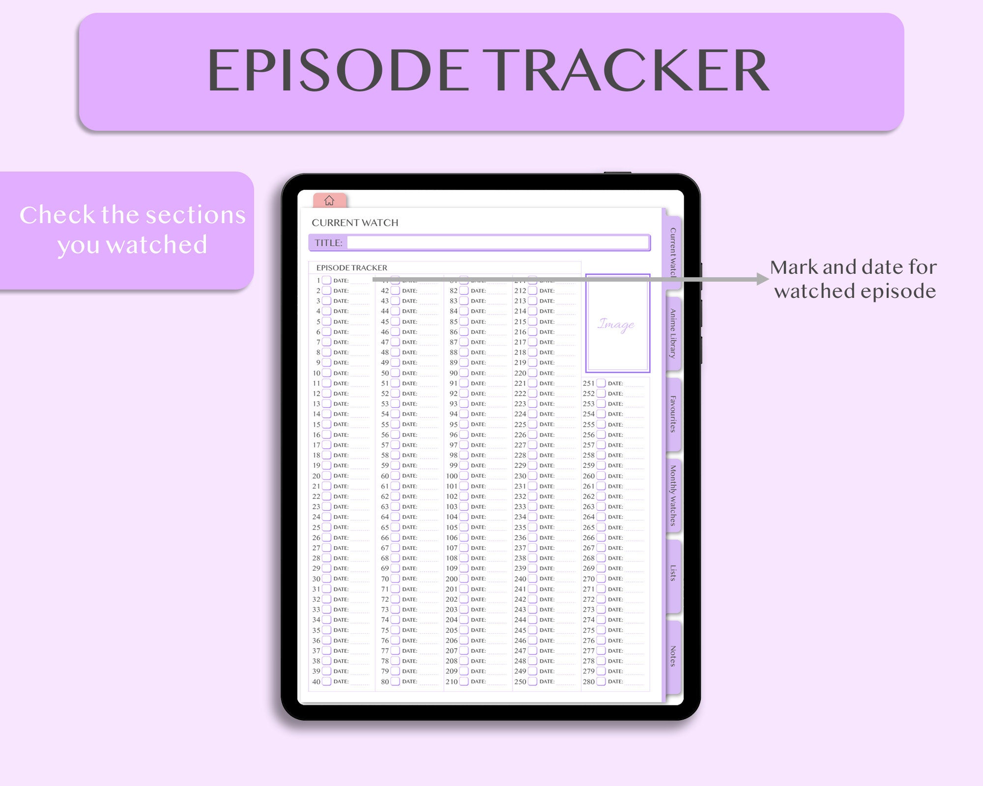 Digital Anime Journal for Goodnotes Anime Reviews Minimal Etsy