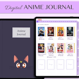 Digital Anime Journal for Goodnotes, Anime Reviews, Minimal Anime Watching Tracker, Anime Planner, GoodNotes Journal, Notability