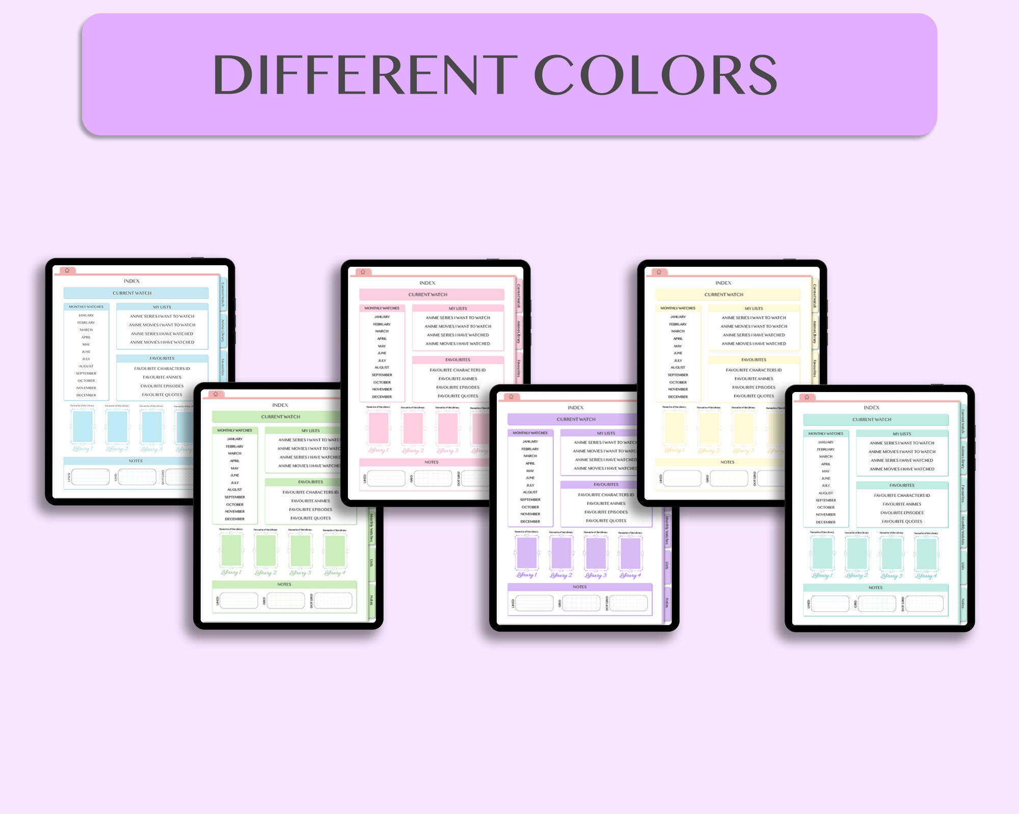 Digital Anime Journal for Goodnotes Anime Reviews Minimal Etsy