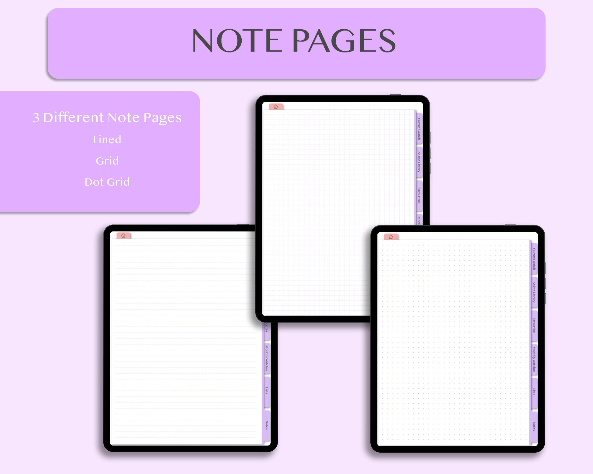 Digital Anime Journal for Goodnotes Anime Reviews Minimal Etsy