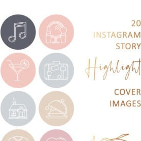 Instagram Story Highlight Icons light colors
