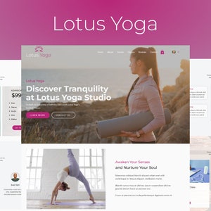 Wix Website Template | Yoga Teacher Website | Yoga Studio Website | Minimalist Website Design | Responsive Template | Fitness Studio Website