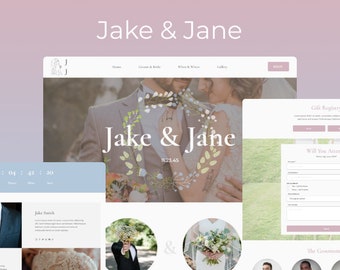 Wedding RSVP Wix Template | Easy to edit and launch! | Mobile Optimized