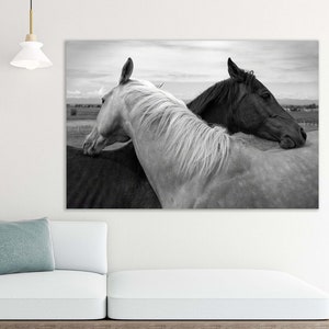 Vintage Horse Tempered Glass Wall Art: Farmhouse Decor