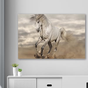 Tempered Glass Horse Wall Art: Vintage Farmhouse Print