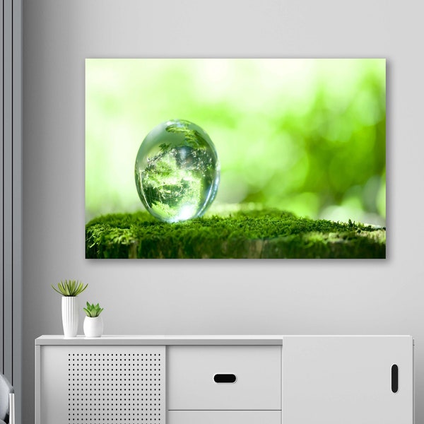 Glass Wall Art - Ocean Water Wall Art - Housewarming Gift - Interior Design Ideas - Home & Office Decoration