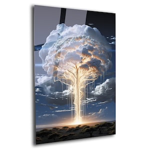 Tempered Glass Wall Art-Stained Wall Art -Life of Tree Wall Decor-Glass Printing -Large Wall Art-Wall Hangings-Stained Window Decor