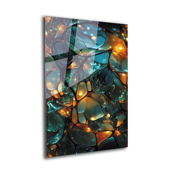 Exclusive 3D Marble Acrylic Wall Art – Jewel-Toned, Backlit Illusion, Bestseller