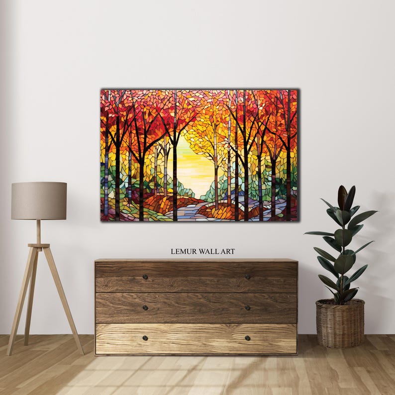 Tempered Glass Wall Artstained Wall Art life of Tree Wall