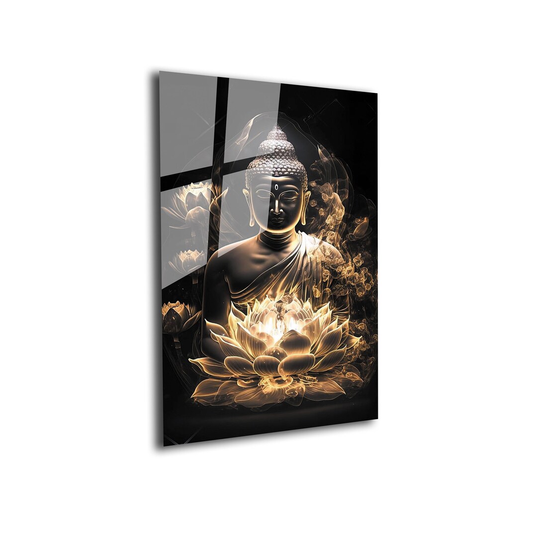 Tempered Glass Buddha Wall Art, Hindu Wall Art, Housewarming Gifts ...
