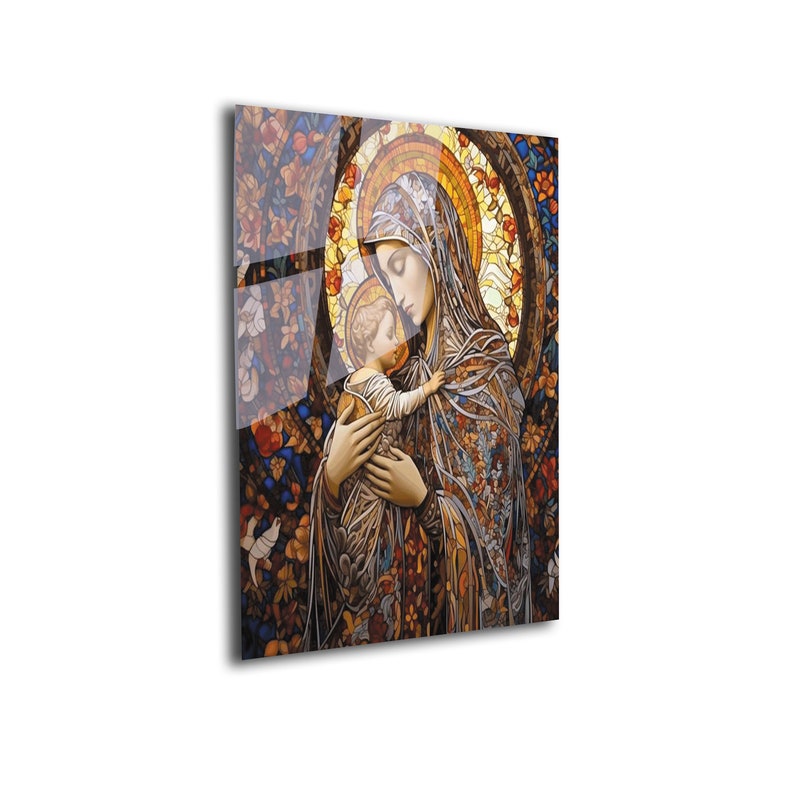 Original Virgin Mary Painting: Madonna and Child Catholic Wall Art - Etsy