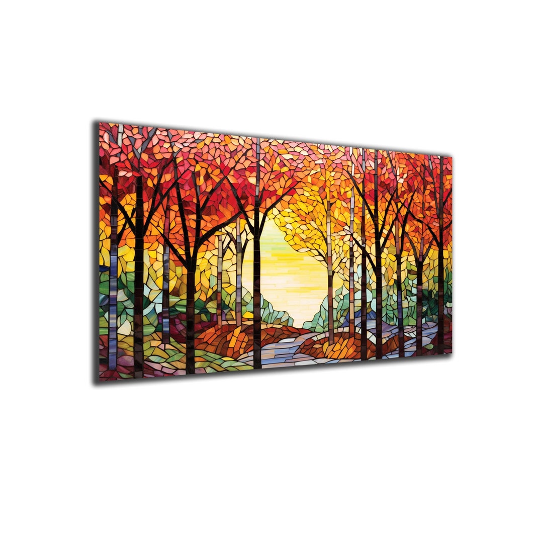 Tempered Glass Wall Artstained Wall Art life of Tree Wall