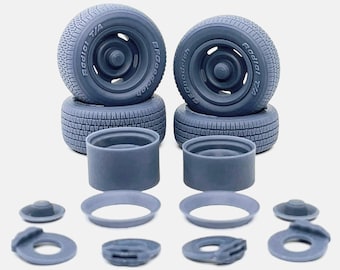 1/24 Resin GM Rallye Wheels, BFGoodrich Tires & Brakes: Muscle Car Model Kit