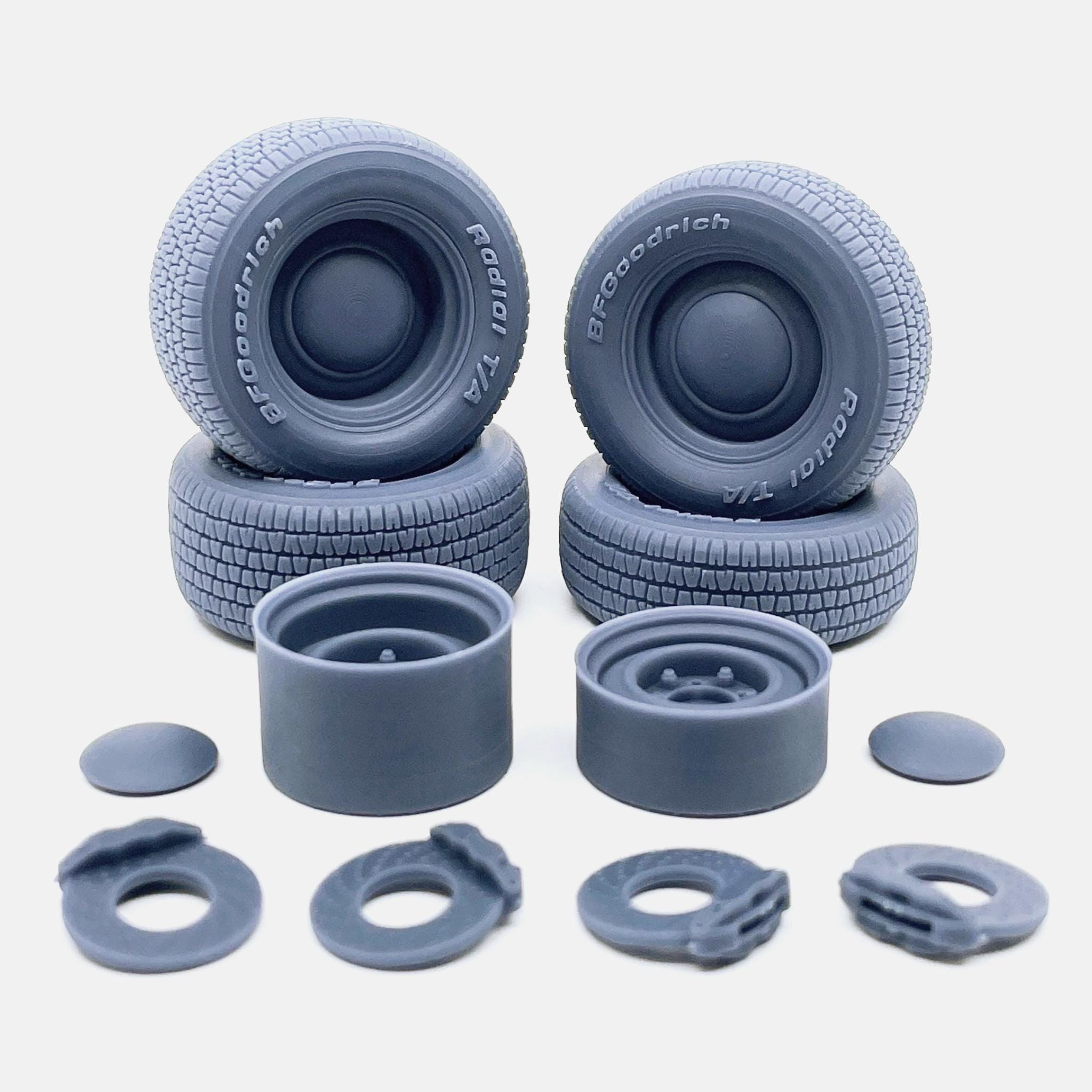 thumbnail image 2 of 1/24 Scale Resin Model Car Wheels & Tires - 'ATL 404' - 3D Print - Unpainted Kit 2 of 5