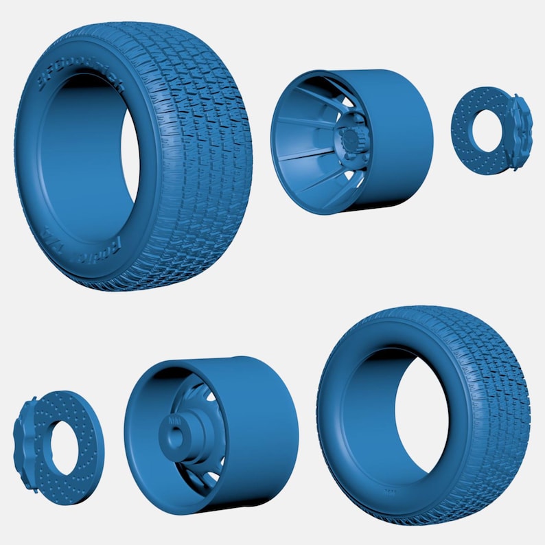 1/25 Scale Resin Vector Wheels, Bfgoodrich Tires, Brakes - Etsy
