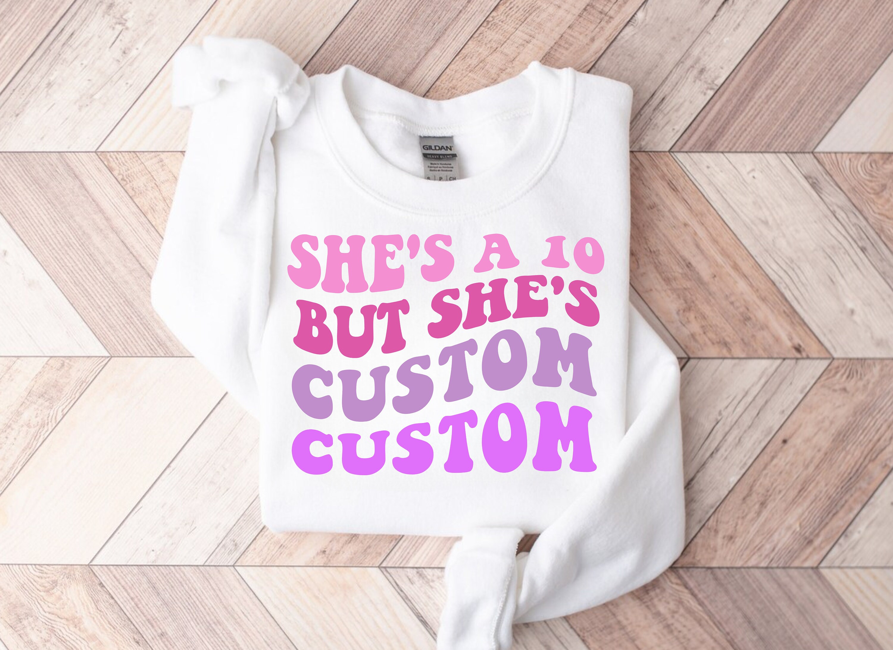 She's A 10 but She's Svg, Custom Wavy Letters Svg, She's A 10 Svg
