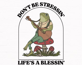 Maglietta Con Rana Che Suona Chitarra - Stile Cottagecore - Unisex Adulto - Foto 4