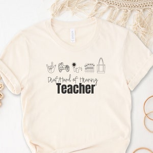 Deaf Hard of Hearing Teacher Shirt, DHH Teacher Shirt, Deaf Education Shirt, Audiogram Shirt, Cochlear Implant Shirt, TOD Shirt