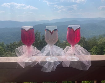 Bachelorette party wine glasses