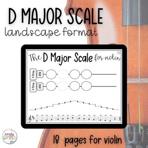 gamme de ré majeur pour violon (une octave-paysage) | Violon