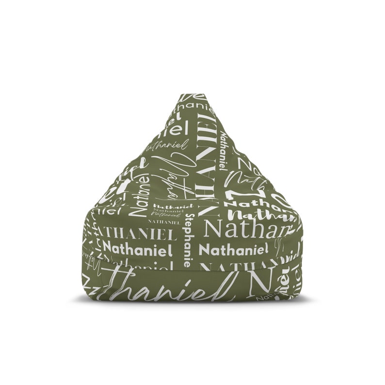 Personalized Name Bean Bag Chair Cover for Kids and Adults