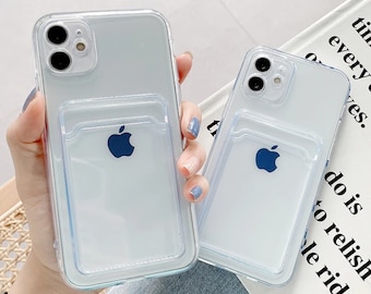 Transparent Wallet Card Phone Case for iPhone 14 13 12 11 Pro Max case 12 Mini XR case iPhone XS Max iPhone 7 8 Plus iPhone SE Case